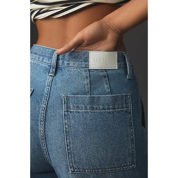 PISTOLA Josephine High-Rise Tapered Cargo Jeans Paradigm Mid Wash Women's 26 - Picture 10 of 15